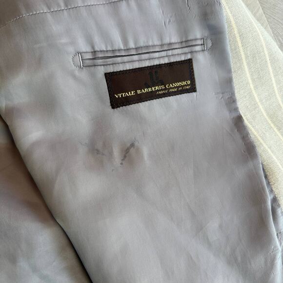 Gray Striped Men's Blazer - Picture 11 of 13